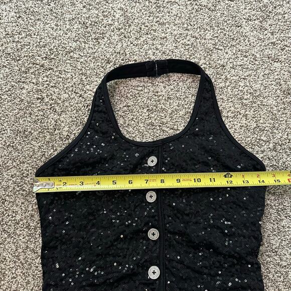 Weissman Black Sequin Crop Top - Picture 8 of 8